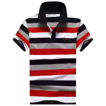 2016 mode homme fil teint rayé polo